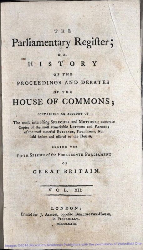 View document: Vol. XII, Feb-May 1779.