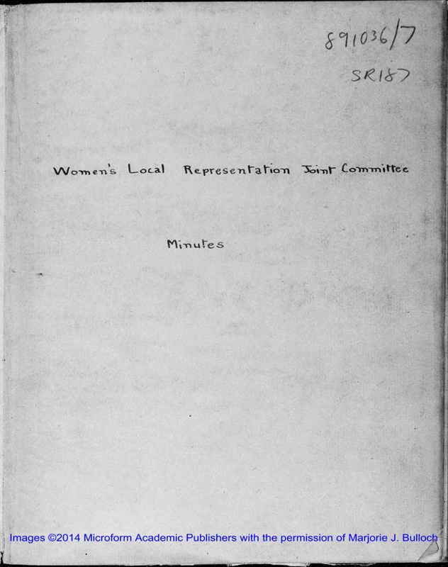 View document: Women's Local Representation Joint Committee.