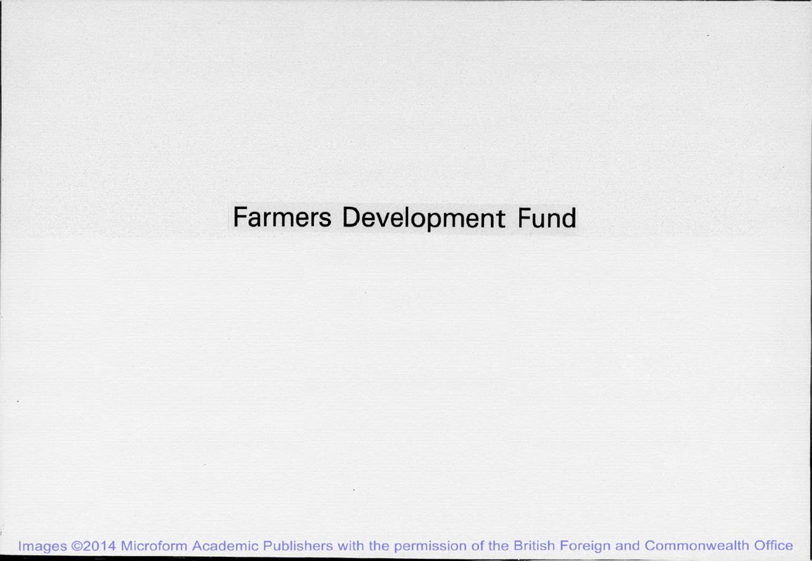 View document: Farmers Development Fund 1951-1956.