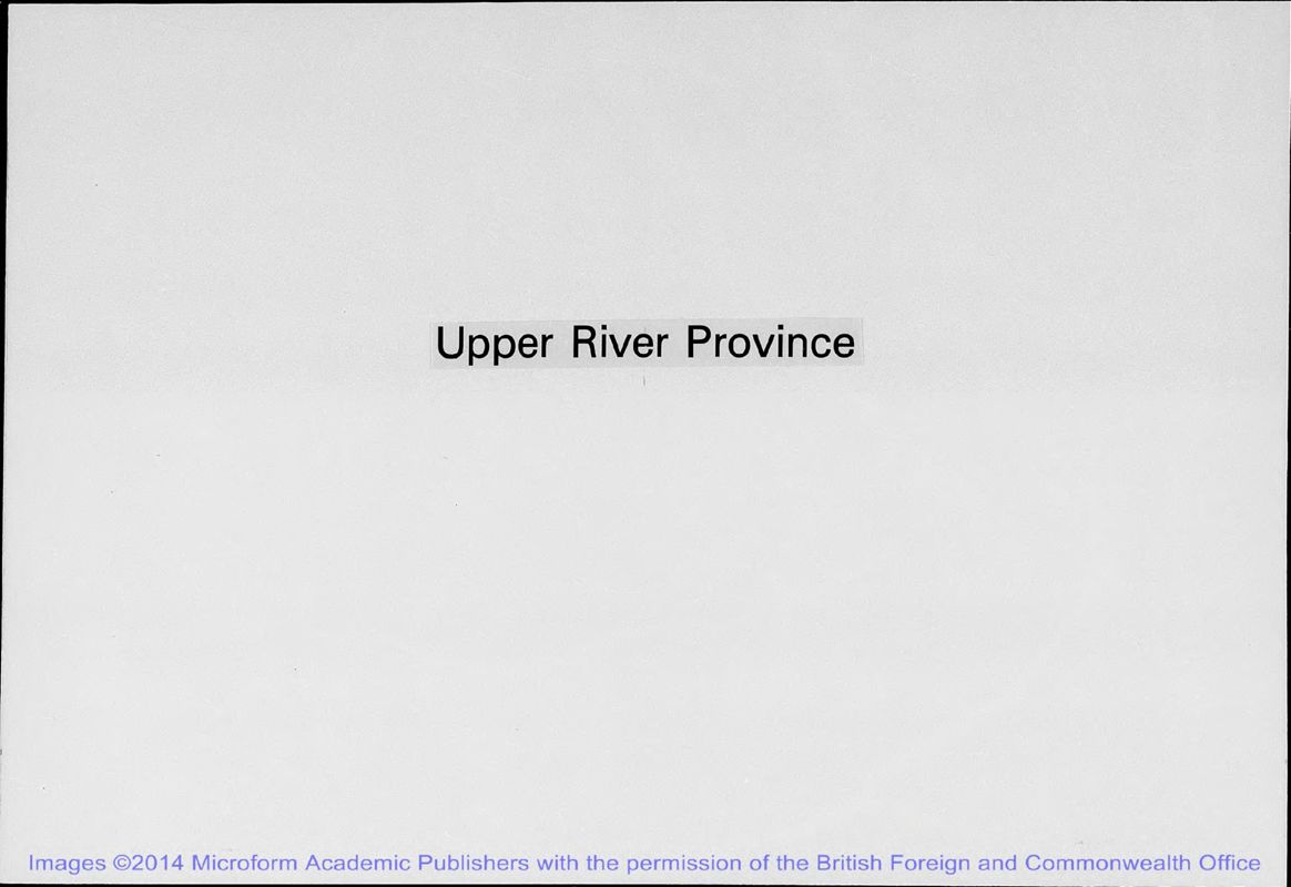View document: Upper River Province.