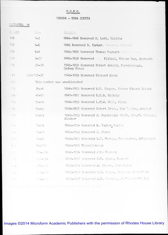 View document: C-Can-NS-14, 1840-1858.
