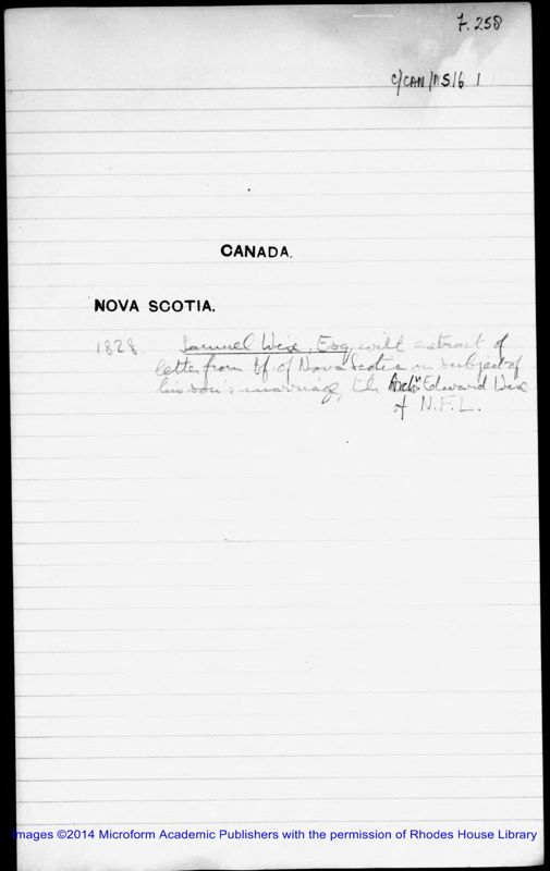 View document: C-Can-NS-16, 1828-1850.
