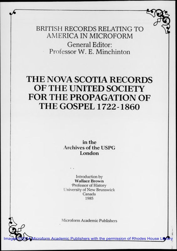 View document: C-Can-NS-17, Collection Guide and Indexes.