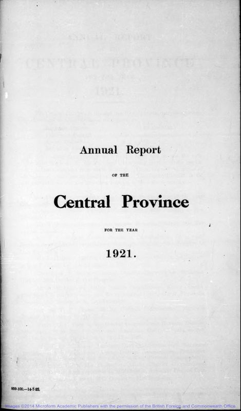 View document: Central Province 1921-1924.