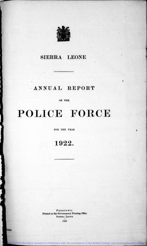 View document: Police 1922-1959.