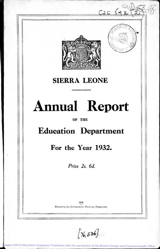 View document: Education 1932-1961.