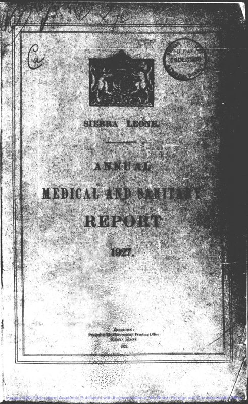 View document: Medical and Related Reports 1925-1934.