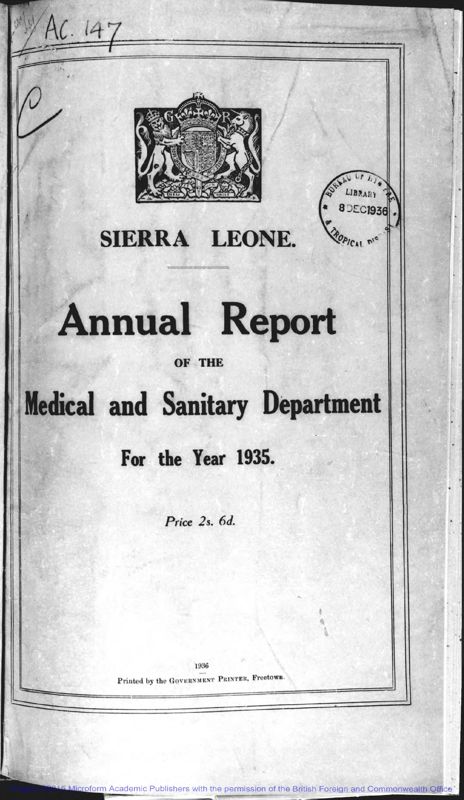 View document: Medical and Related Reports 1935-1959.