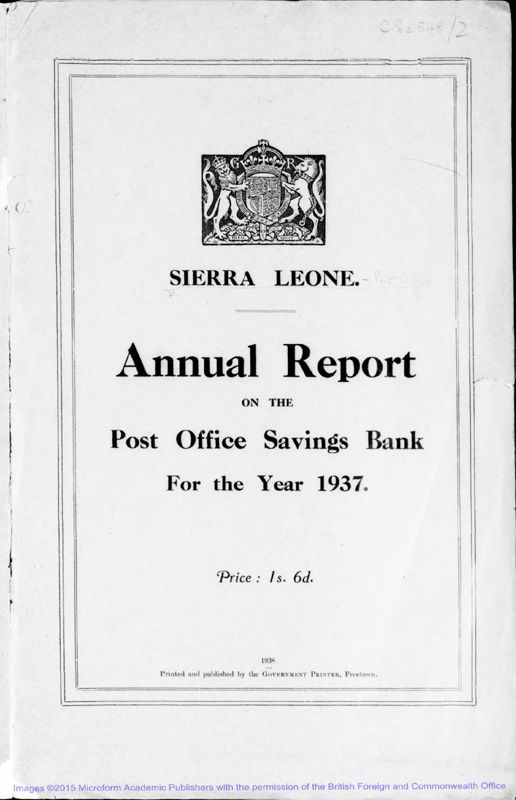 View document: Post Office Savings Bank 1937-1961.