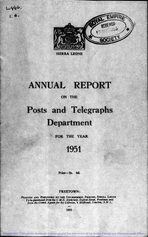 View document: Posts and Telegraphs 1951-1957.