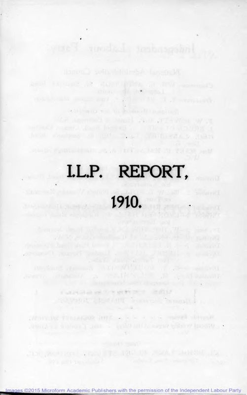 View document: Annual reports of the ILP, 1910-1914.