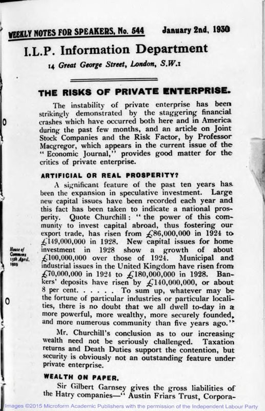 View document: Weekly Notes for Speakers, 1930.