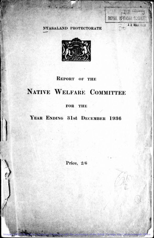 View document: Native Welfare Committee 1936-1940.