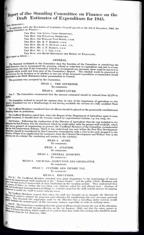 View document: Estimates 1945-1949.