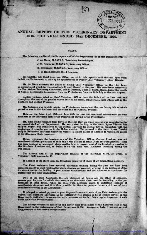 View document: Veterinary 1929-1944.