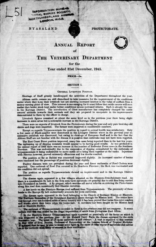View document: Veterinary 1945-1964.