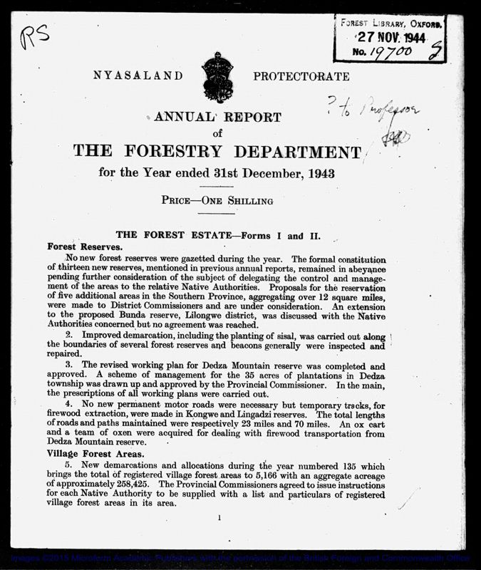 View document: Forestry 1943-1963.