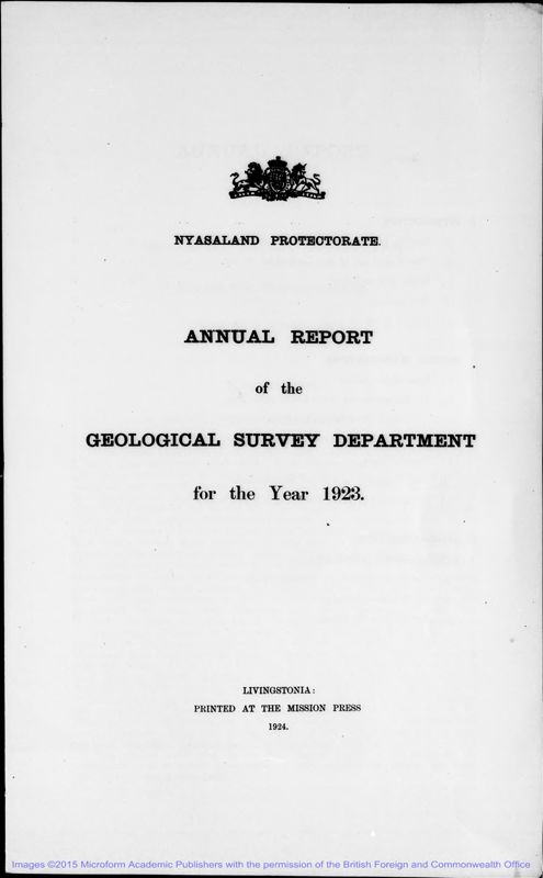 View document: Geological Survey 1923-1964.