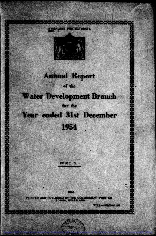 View document: Water Development 1954-1962.