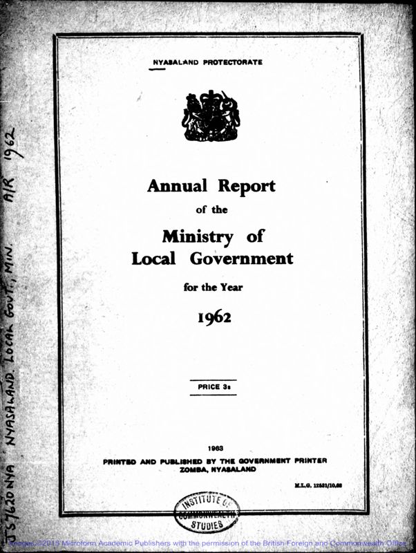View document: Local Government 1962.