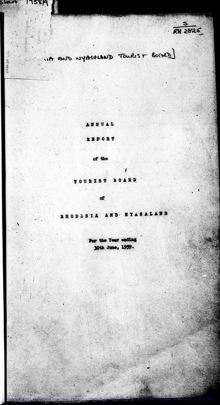 View document: Rhodesia-Nyasaland Tourist Board 1958-1963.