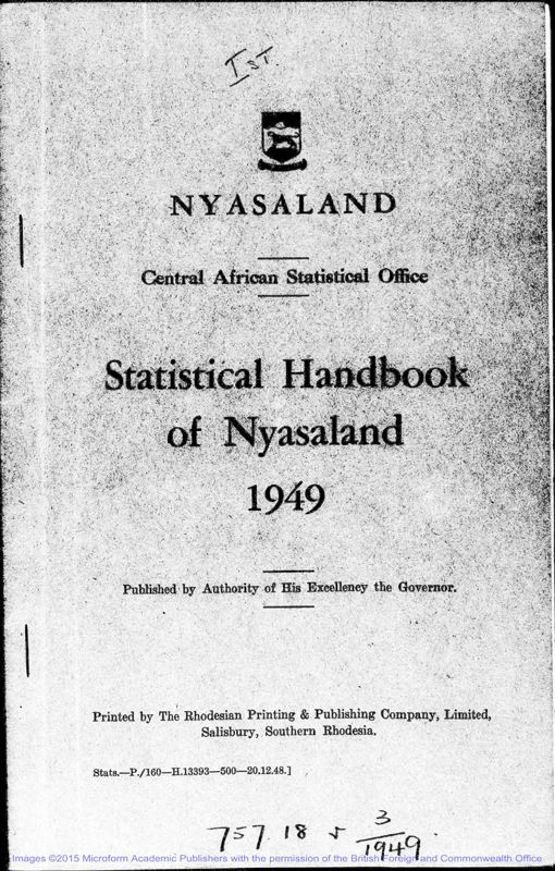 View document: Statistical Handbook 1949-1952.