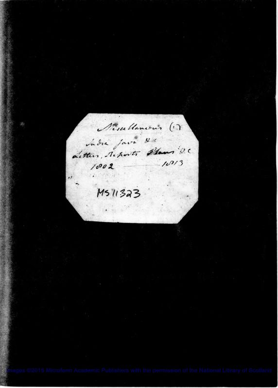 View document: Bound diplomatic correspondence and papers, 1800-1813.