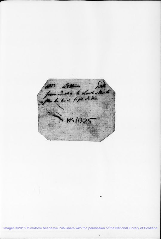 View document: Bound letters to the 1st Earl after he had left India, 1813-1814.