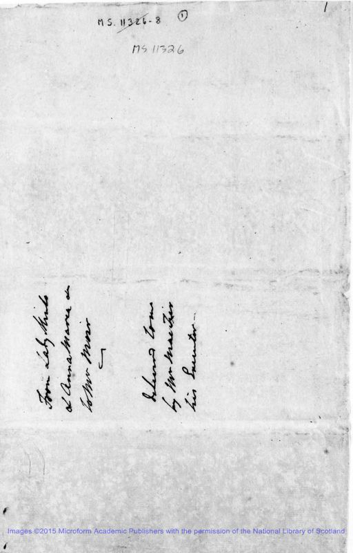 View document: Correspondence of and concerning Patrick Moir, 1807-1810.
