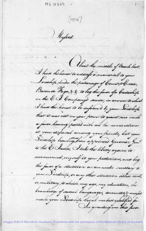 View document: General correspondence, 1806-1810.