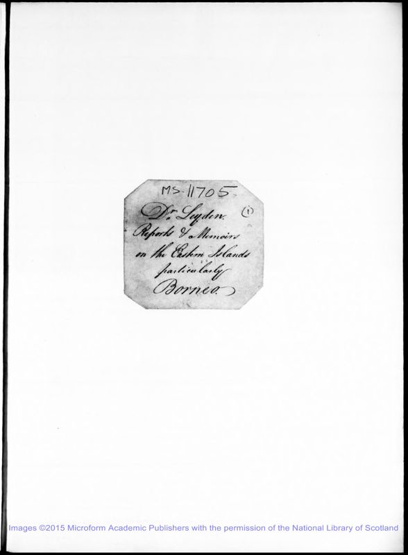 View document: Bound memoranda of Dr John Leyden, 1811.