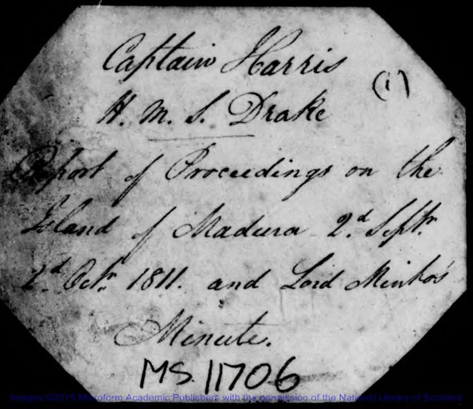 View document: Correspondence relating to Madura, 1811.