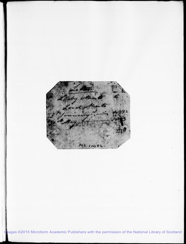 View document: Correspondence of the Countess of Minto to the 1st Earl, 1812-1813.