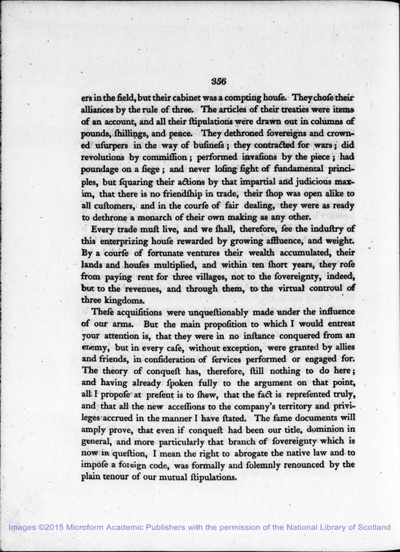 View document: Printed and annotated papers from the Maharaja Nandakumar trial of 1775.