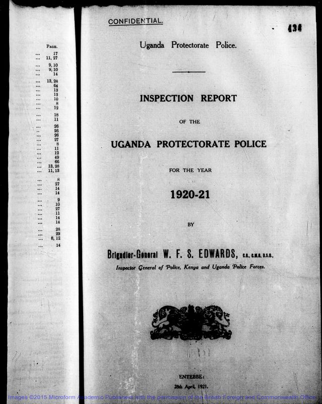 View document: Police, 1920-1929.