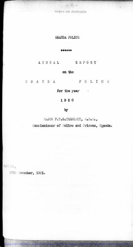 View document: Police, 1930-1939.