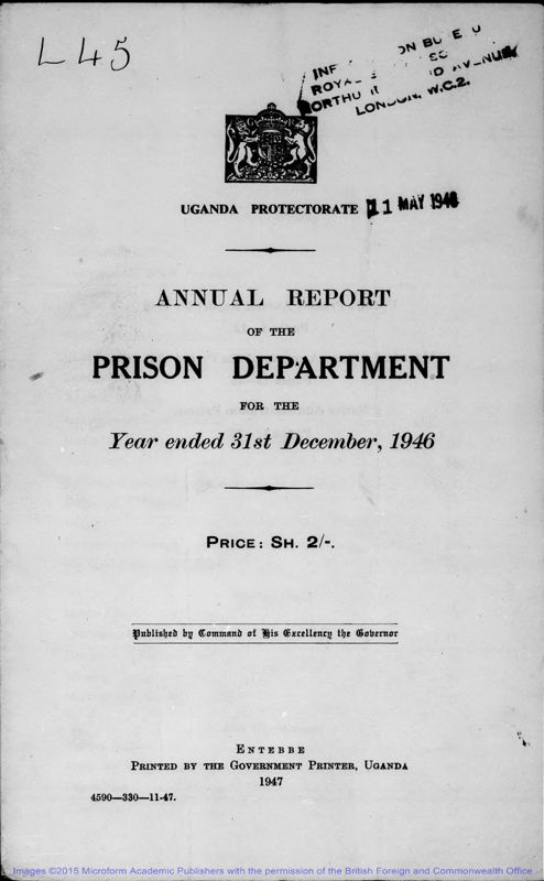 View document: Prisons (Treatment of Offenders), 1946-1960.