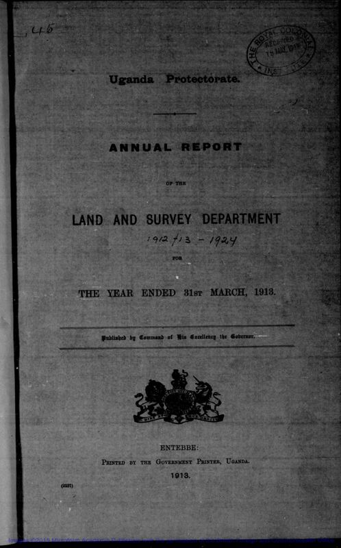 View document: Land and Survey, 1912-1935.
