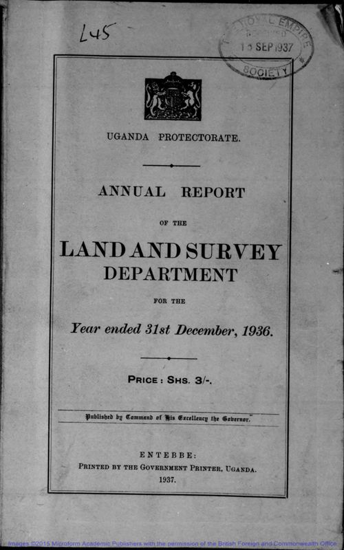 View document: Land and Survey, 1936-1961.