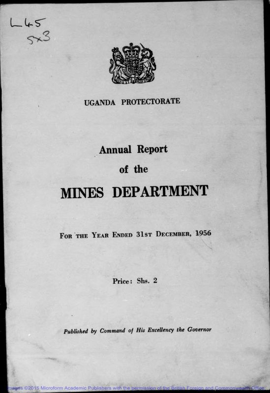View document: Mines, 1956-1961.