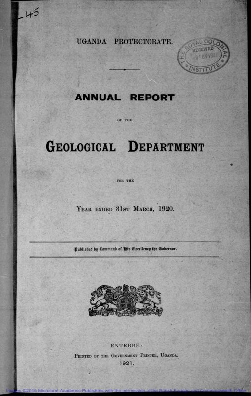 View document: Geological Survey, 1919-1939.
