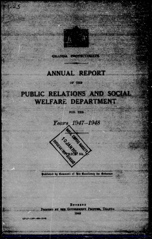 View document: PR, Social Welfare, Community Development, and Social Development, 1947-1961.