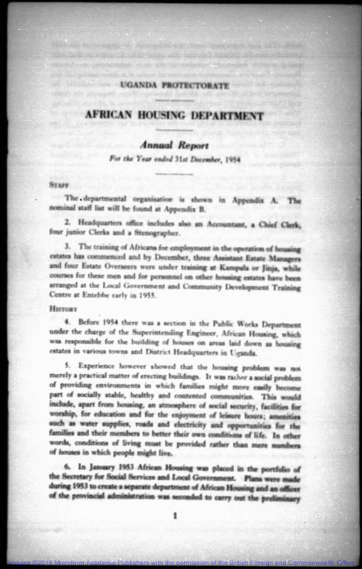 View document: African Housing, 1954-1959.