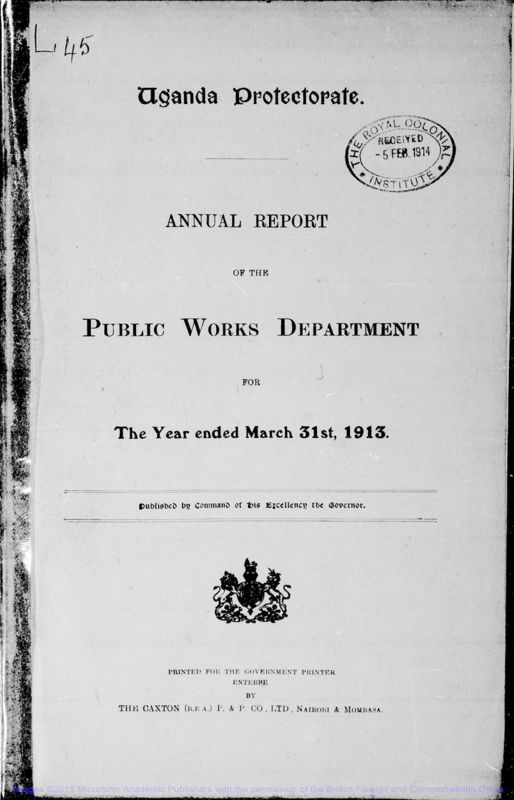 View document: Public Works, 1912-1951.
