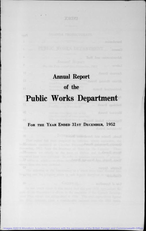 View document: Public Works, 1952-1961.