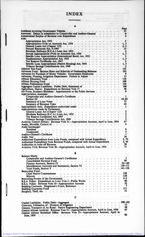 View document: Auditor General, 1954-1959.