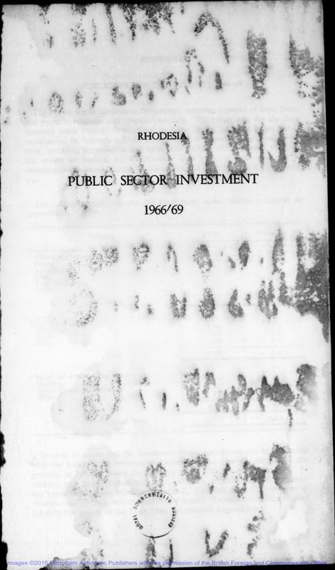 View document: Public Sector Investment, 1966-1976.