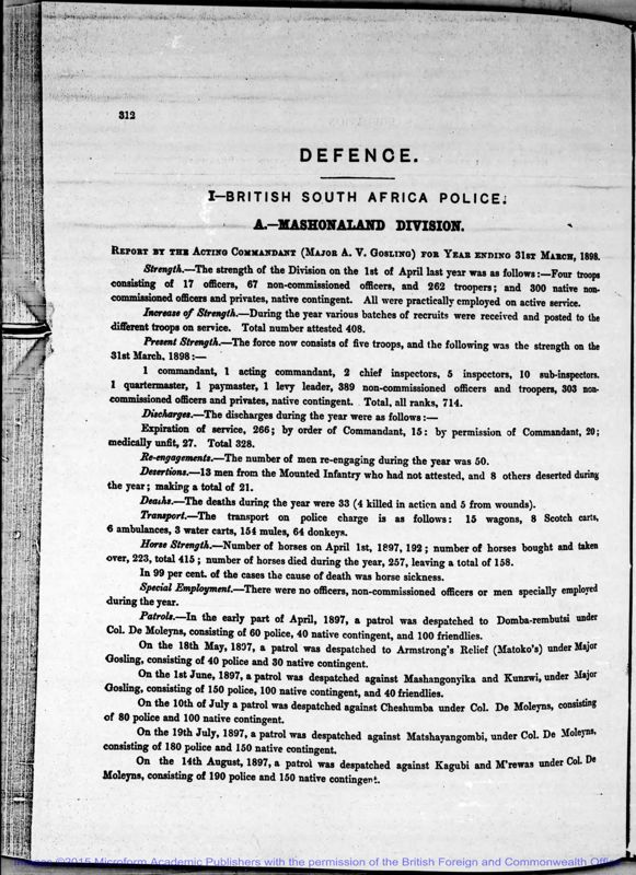 View document: Police, 1897-1945.