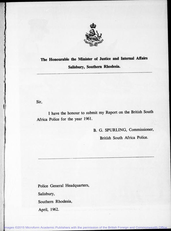 View document: Police, 1961-1979.