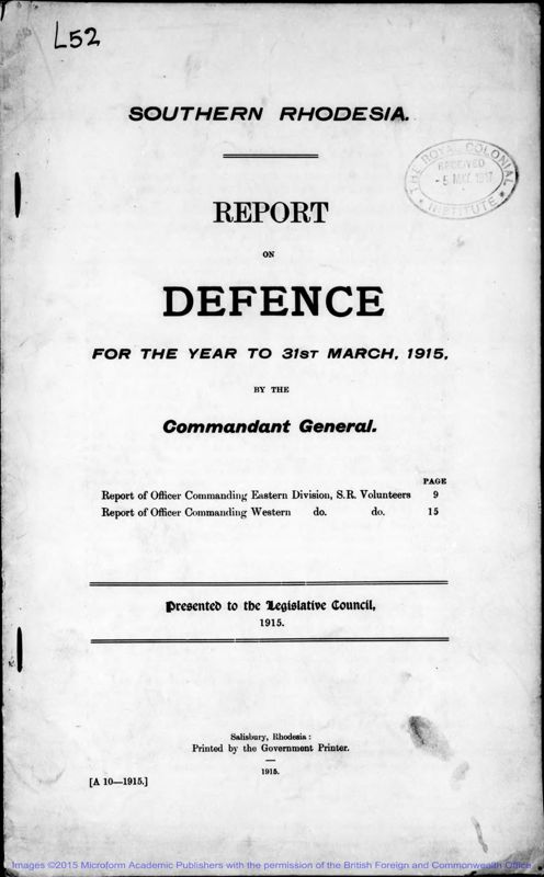 View document: Defence, 1914-1972.